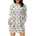 thumbnail image 1 of SwiftWear ​Spooky Ghost/Pumpkin Print Hooded Dress for Women - Halloween Costume Dresses with Pockets, Casual/Dressy Style for Parties Daily Wear​, 1 of 7