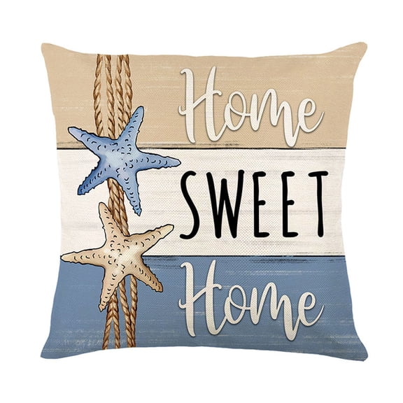 SwiftWear Summer Oceans Scallop Pillow Covers - Nautical Beach Themed Throw Pillows for Sofa/Bedroom, Soft Fabric, Easy Zipper, Coastal Decor & Unique Gift