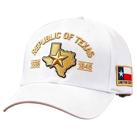 SwiftWear Texas Pride Unisex Baseball Cap Republic of Texas 1836 1845 Embroidered Dad Cap Historical Logo Outdoor Sun Hat for Men & Women​