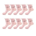 thumbnail image 1 of SwiftWear Trendy 10 Pairs Cute Cat Cotton Socks Funny Animal Crew Socks Xmas Gifts for Women Teen, Pink, 1 of 6