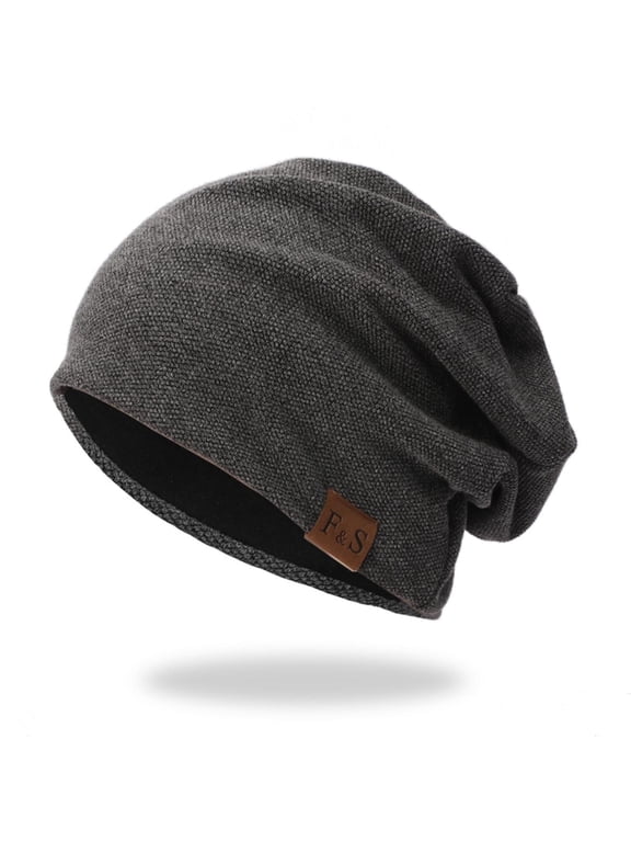 Unisex Hip Hop Slouchy Beanie Streetwear Knit Skull Cap Oversized Pull-on Hat for Men & Women, Casual & Sporty Style
