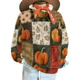 thumbnail image 1 of SwiftWear Vintage Thanksgiving Themed Crewneck Sweatshirt with Quilted Design - Unisex Fall Harvest Pullover Cozy Fleece Lined Plus Size Top Multicolor, 1 of 9