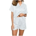 thumbnail image 1 of SwiftWear Women'S Chic Striped Short-Sleeve Pajama Set - Summer Pajamas Set 2 Piece Soft Breathable, Stretchy & Elegant for Bedroom, Lounge, 1 of 7
