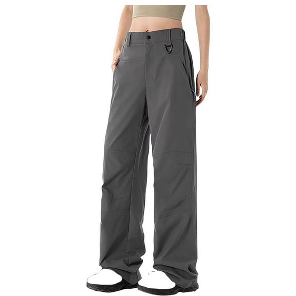 SwiftWear Women's All-Weather Waterproof Hiking Travel Pants with Cargo Pockets, Windproof Outdoor Trekking Trousers Comfortable Loose Fit Camping Pants S-2XL