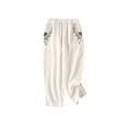 thumbnail image 1 of SwiftWear Women's Boho Floral Harem Pants Elastic Waist Drawstring Lounge Pants Plus Size Casual Cropped Pants for Home & Outdoor Comfort, 1 of 4