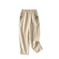 thumbnail image 1 of SwiftWear Women's Boho Floral Harem Pants Elastic Waist Drawstring Lounge Pants Plus Size Casual Cropped Pants for Home & Outdoor Comfort, 1 of 4