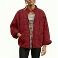 thumbnail image 1 of SwiftWear Women's Causal Lightweight Quilted Puffer Jackets Oversized Warm Zip Up Coat with Pockets​, Wine, 1 of 8