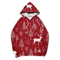 thumbnail image 1 of SwiftWear Women's Christmas Graphic Plus Size Hoodie Festive Holiday Hooded Pullover Sweatshirt Oversized Soft Fabric for Fall Winter Comfort Red, 1 of 5