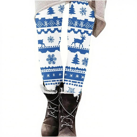 SwiftWear Women's Christmas Tree Print Leggings High Waisted Tummy Control Yoga Pants Festive Holiday Running Gym Workout Soft Stretchy Fitted Bottoms