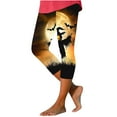 thumbnail image 1 of SwiftWear Women's Fall Cute Pumpkin Print Capri Leggings Pants - Halloween Theme High Waisted Capris Comfort Stretch S-3XL​, 1 of 5
