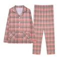 thumbnail image 1 of SwiftWear Women's Fall/Spring Plaid Pajama Sets Sleepwear Button Down Collar Shirt with Pockets Comfortable Soft Lounge Wear Cozy Pajamas, 1 of 3