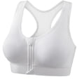 thumbnail image 1 of SwiftWear Women's Front Zip Sports Bra Wireless Racerback Workout Bra with Breathable Mesh Medium Support for Running Yoga Gym & Training, 1 of 4