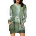 thumbnail image 1 of SwiftWear ​Women's Halloween Hooded Dress with Ghost/Pumpkin Print - Spooky Sweatshirt Dresses Casual/Halloween Costume, Dual Pockets, Cozy & Trendy​, 1 of 6