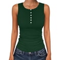 thumbnail image 1 of SwiftWear Women's Henley Ribbed Tank Tops Sleeveless Button Down T Shirts Summer Slim Fitted Basic Tops for Casual & Layered Outfits, 1 of 6