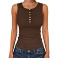 thumbnail image 1 of SwiftWear Women's Henley Ribbed Tank Tops Sleeveless Button Down T Shirts Summer Slim Fitted Basic Tops for Casual & Layered Outfits, 1 of 6