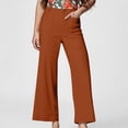 thumbnail image 1 of SwiftWear Women's High-Waisted Wide Leg Ankle Pants with Pockets, Slim Fit Twill Cropped Trousers Comfortable Casual Dress Pants S-2XL, 1 of 9