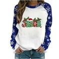 thumbnail image 1 of SwiftWear Women's Jesus Sweatshirt Merry Christmas Crewneck Tops Soft Stretch Fabric with Festive Design Long Sleeve Shirt Blue, 1 of 4