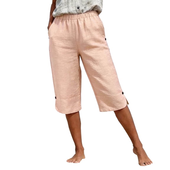 SwiftWear Women's Knee-Length Casual Shorts with Pockets Lightweight Summer Bermuda Shorts Comfortable Long Shorts​