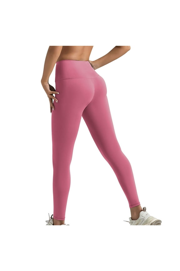 Women's Long-Length Pink Yoga Leggings | High Waist Activewear | Seamless Motion Comfort for Pilates & Gym S-2XL​