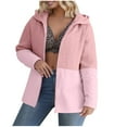thumbnail image 1 of SwiftWear Women's Plus Size Ribbed Knit Hoodie Cardigan Long Sleeve Open Front Zip up Jacket with Pockets Pink, 1 of 7