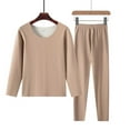 thumbnail image 1 of SwiftWear Women's Plus Size Thermal Underwear Set Fleece Lined Warm Winter Wear Pajamas Thermal Top & Bottom Base Layer Set, 1 of 6