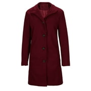SwiftWear Womens Single-Breasted Mid-Length Trench Coat Slim Fit Jacket with Front Pockets,Overcoat for Fall and Winter