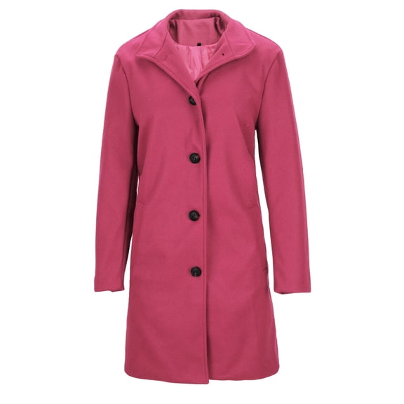 SwiftWear Women's Single-Breasted Mid-Length Trench Coat Slim Fit Jacket with Front Pockets,Overcoat for Fall and Winter