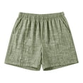 thumbnail image 1 of SwiftWear Women's Striped Cotton Linen Blend Lounge Shorts Elastic Waist Casual Sleep Pajama Shorts with Pockets, Breathable Comfort Shorts​ (129 characters), 1 of 6
