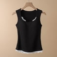 thumbnail image 1 of SwiftWear Women's Summer Lace Trim Built-in Bra Tank Tops Sleeveless Camisole Sleepwear Lightweight Bralette Cami​, Black, 1 of 3