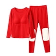thumbnail image 1 of SwiftWear Women's Thermal Underwear Set with Removable Bra Pads & Knee Patches - Cotton Sleepwear & Loungewear Cozy Winter Pajama Set, 1 of 3