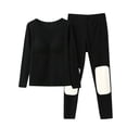 thumbnail image 1 of SwiftWear Women's Thermal Underwear Set with Removable Bra Pads & Knee Patches - Cotton Sleepwear & Loungewear Cozy Winter Pajama Set, 1 of 3