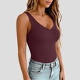 thumbnail image 1 of SwiftWear Women's Trendy V-Neck Seamless Basic Tank Top Soft Stretchy Slim Fit Cami for Layering & Casual Wear, 1 of 8