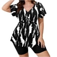 thumbnail image 1 of SwiftWear Women's Two Piece Rash Guard Short Sleeve Swim Shirts Built in Bra Plus Size Swimsuit with Boyshorts, 1 of 9