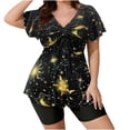 thumbnail image 1 of SwiftWear Women's Two Piece Rash Guard Short Sleeve Swim Shirts Built in Bra Plus Size Swimsuit with Boyshorts, 1 of 9