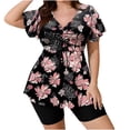 thumbnail image 1 of SwiftWear Women's Two Piece Rash Guard Short Sleeve Swim Shirts Built in Bra Plus Size Swimsuit with Boyshorts, 1 of 8