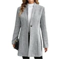 thumbnail image 1 of SwiftWear Women's Vertical Stripe Coat Notch Lapel Single-Breasted Business Casual Outfits Blazer Jacke Outerwear for Fall and Winter, 1 of 9