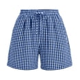 thumbnail image 1 of SwiftWear Women's Y2K Plaid Lounge Shorts Casual Cute Pajama Shorts with Drawstring Waist & Side Pockets Soft Cotton Blend Sleepwear​, 1 of 5