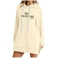 thumbnail image 1 of SwiftWear Women's "Yes I'm Still Cold " Print Long Hoodie Oversized Pullover Sweatshirt with Drawstring Hood, Soft Fleece Lined Casual Tops Khaki, 1 of 4