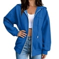 thumbnail image 1 of SwiftWear Women's Zip Up Hoodie Long Sleeve Sweatshirt Hooded Jacket Full Zip with Pockets, 1 of 8