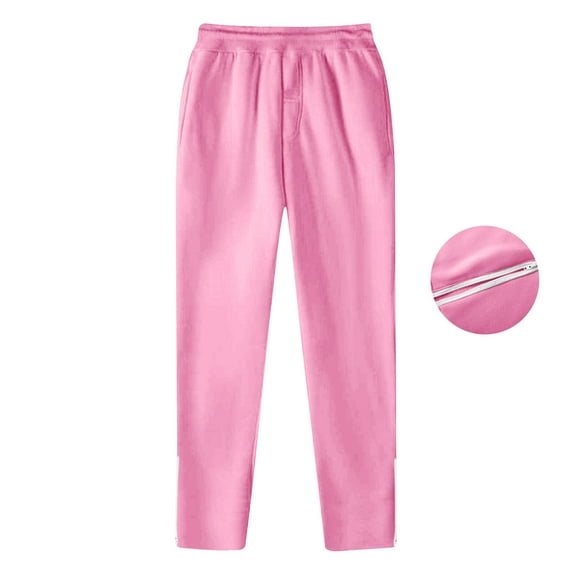 SwiftWear Women's Zipper-Ankle Joggers with Elastic Waist, Side Pocket Sweatpants Casual Wear Comfortable Fit Lounge Pants S-2XL