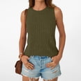 thumbnail image 1 of SwiftWear Womens Ribbed High Neck Tank Top Soft Knit Sleeveless Cami Slim Fit Stretch Basic Top for Everyday Layering, 1 of 8