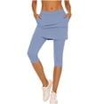 thumbnail image 1 of SwiftWear Womens Skirt with Leggings Running Workout Yoga Skirted Capris Golf Tennis Pants Skorts Leggings with 2 Pockets, 1 of 6