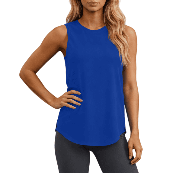 SwiftWear Workout Basic Tank Top Women UPF 50+ Casual Soft Crew Neck Sleeveless Lightweight Gym Running Tops