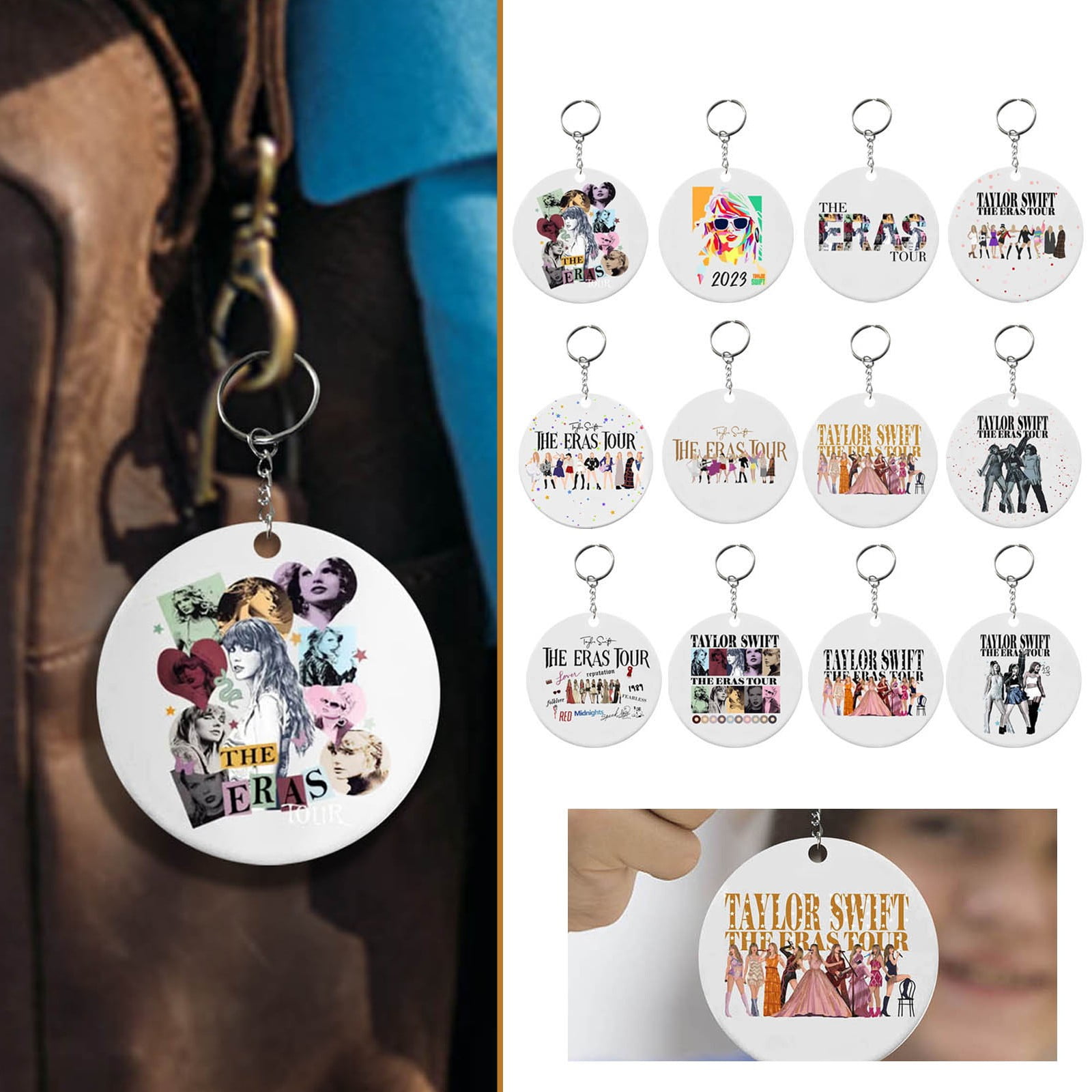 swiftie bag tag keychain // taylor swift eras tour fan art merch –  dunkirkdesigns
