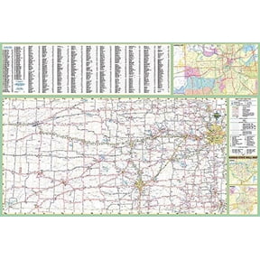 Swiftmaps Executive and Commercial State Wall Map, 36"x48"