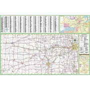 Swiftmaps Executive and Commercial State Wall Map, 36"x48"