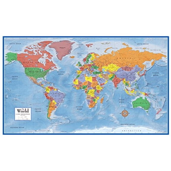 Swiftmaps World Classic Premier Wall Map Mega 48 x 78 Poster
