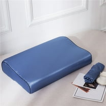 Swiftstock 100% Silk Pillowcase for Contour Memory Foam Pillow, Contour Pillow Case Cover, Cervical Pillow Case, Pack of 1, 23×15inch, Blue