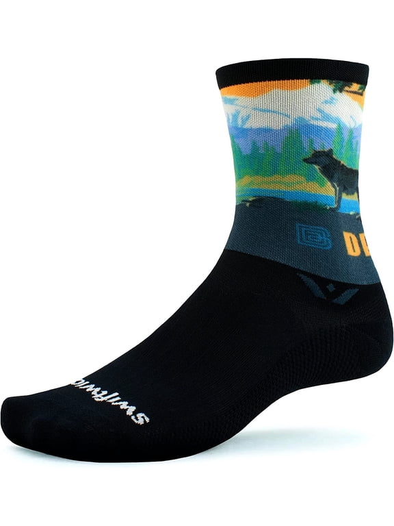 VISION SIX IMPRESSION National Parks Edition, Running, Hiking and Cycling Socks Denali X-Large