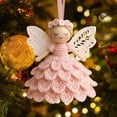 thumbnail image 1 of Swiftyle 1-3 Counts Christmas Decorations Christmas Crochet Little Girl Decorating Christmas Tree Cute Knitted Pendant Yarn Accessories, 1 of 5